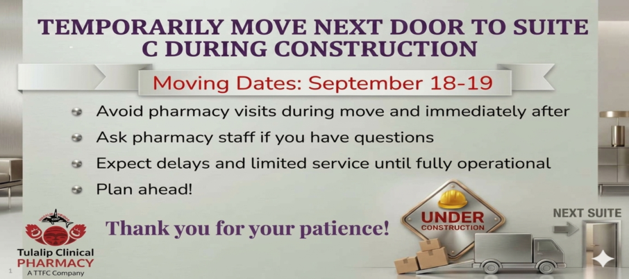 Pharmacy Temporary Moving